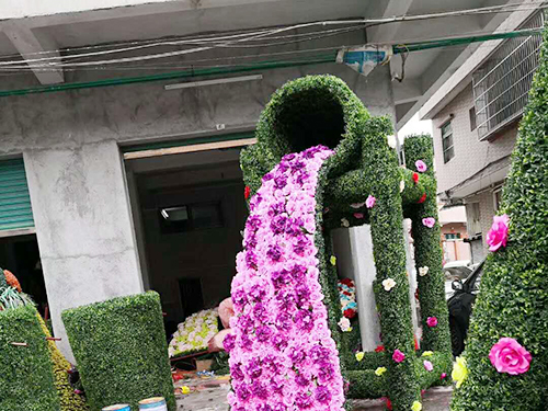 绿雕仿真植物花海瀑布...